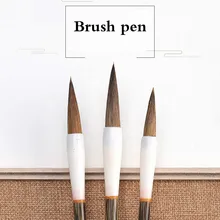 Китайская кисть для каллиграфии Huzhou Caligrafia, Волчья шерсть, набор кистей для рисования, Официальный скрипт, ручка-кисть для письма, 3 шт., Tinta, Китай