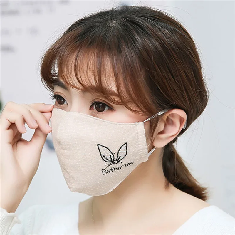 Anti Pollution PM2.5 Mouth Mask Dust Respirator Washable Reusable Masks Cotton Unisex Mouth Muffle for Allergy/Asthma/Travel 4