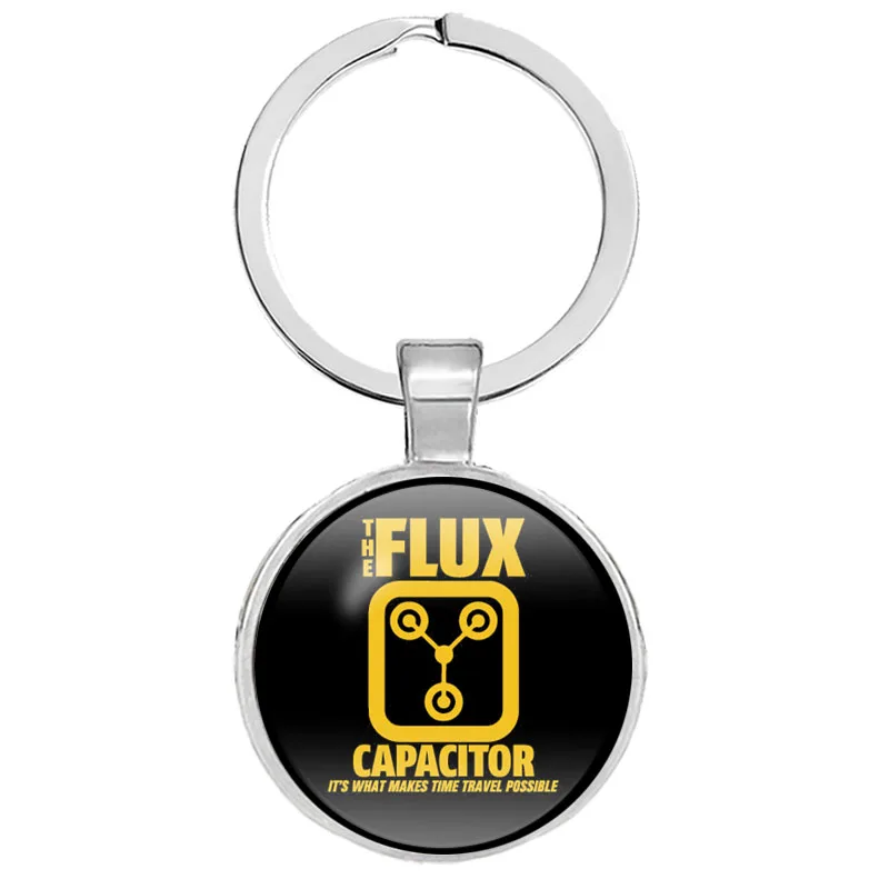 

2019 NEW Flux Compression Keychains Back To The Future Keychain Fashion Flux Capacitor Physicals Key Chain Gifts Jewelry