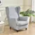 Solid Color Wing Chair Cover Stretch Polyester Armchair Covers Nordic Removable Relax Sofa Slipcovers With Seat Cushion Covers 34
