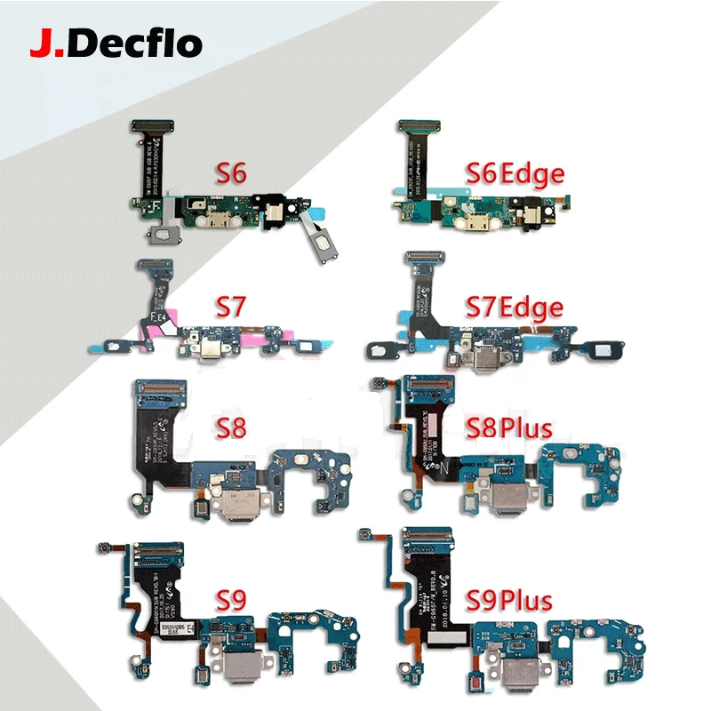 JDecflo оригинальный USB зарядный док-разъем гибкий кабель для Samsung Galaxy S5 S6 S7 Edge S8 S9 P G920F