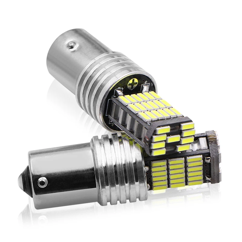 1 шт. 45SMD 12V сигнальная лампа Ba15s 45 Smd Led Canbus P21W Led 1156 R5W PY21W светодиодная Автомобильная Поворотная светильник светодиодный задний фонарь парковка светильник