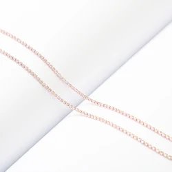 Colorful Rhinestone Chain for DIY Sewing and Clothing Accessories (Pink)