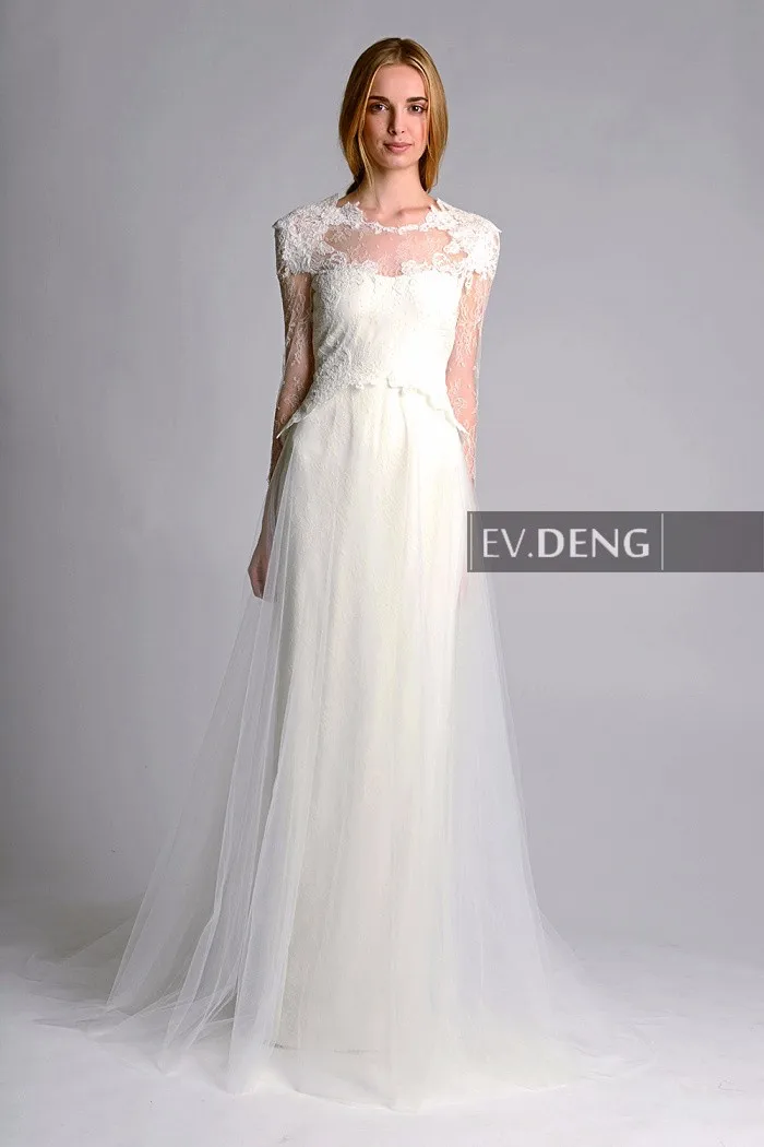 Рукава трапециевидной формы аппликации vestido de noiva Casamento кружева горячая Распродажа свадебное платье robe de mariage Мать невесты платья