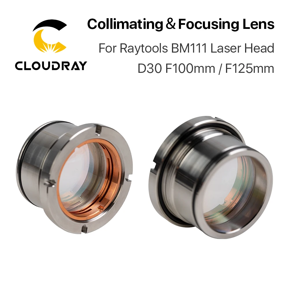 Cloudray BM111 0-3 кВт Коллимация и фокусировка объектива D30 F100 f125мм с держателем объектива для Raytools Лазерная режущая головка BM111