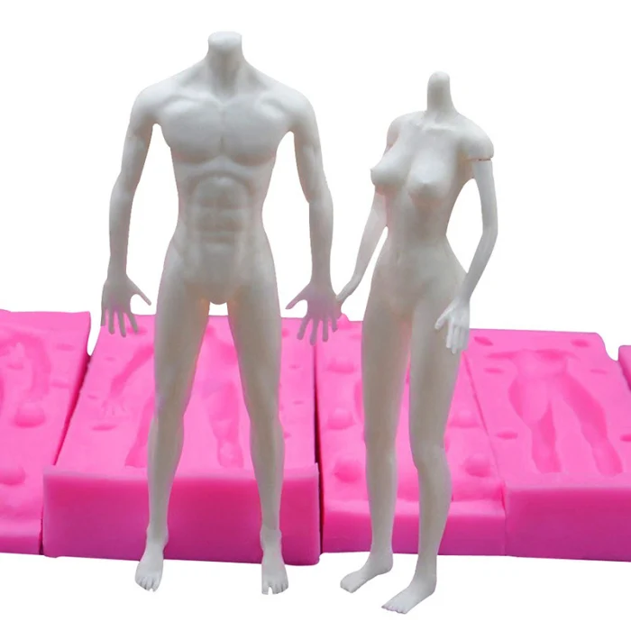 Кукла тела силиконовая форма 3D помадка ручной работы DIY набор для выпечки с шоколадом Глина Плесень инструмент E2S