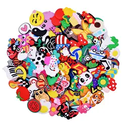 100 Pcs Shoe Charms PVC Shoe Decorations cartoon Accessories for boys girls gift Random delivery