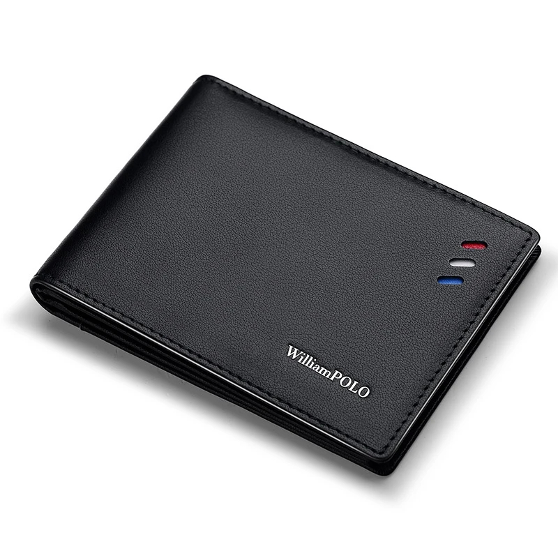 Кошелек WILLIAMPOLO PL315 мужской из натуральной кожи тонкий бумажник мягкий
