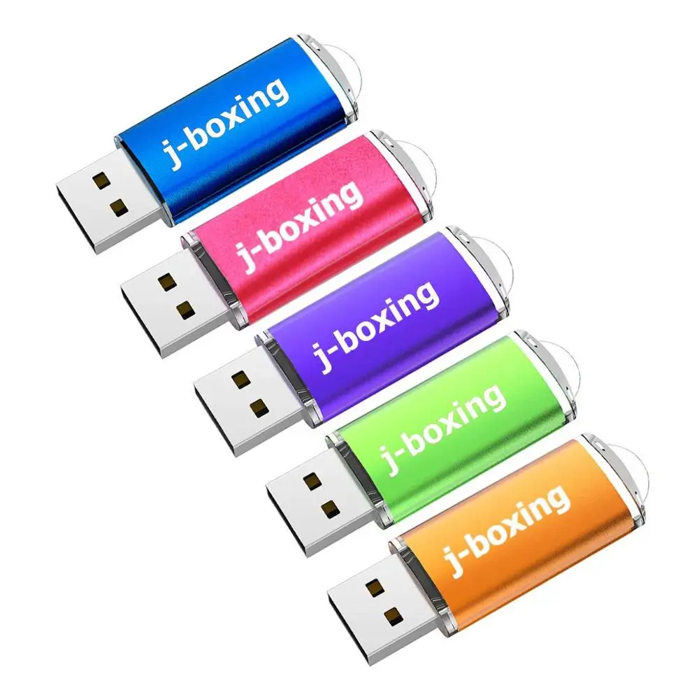 J-бокс USB флэш-памяти прямоугольная Флешка флеш-накопитель с Кепки USB 2,0 ручки флэш-память 1 Гб 2 ГБ 4 ГБ 8 ГБ 16 ГБ оперативной памяти, 32 Гб встроенной памяти для ПК Многоцветный 5 шт./упак