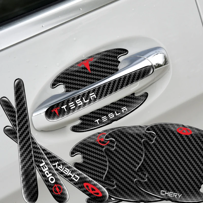 8pcs Car Door Handle Stickers Scratches Film Resistant Cover for Mitsubishis Pajero 2 Outlander Eclipse Ax 2021 Car Accessories