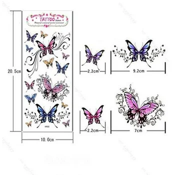 

Hot Fashion New Body Art Temporary Tattoo Stickers Butterfly Sexy Glitter Waterproof Tattoo Sticker CNT 66