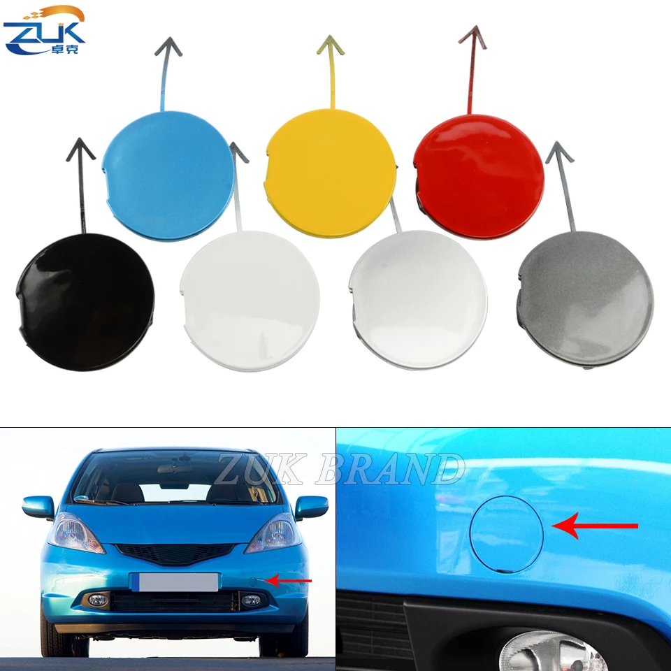ZUK Front Bumper Towing Hook Cover White Blue Silver Yellow Black Red OEM:71104-TF0-000 For Honda For Jazz / FIT GE 2009-2011