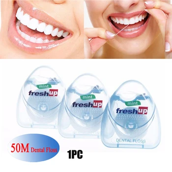 

Portable 50M Micro Wax Dental Floss Interdental Brush Teeth Stick Toothpicks Floss Pick Oral Hygiene Clean Wire