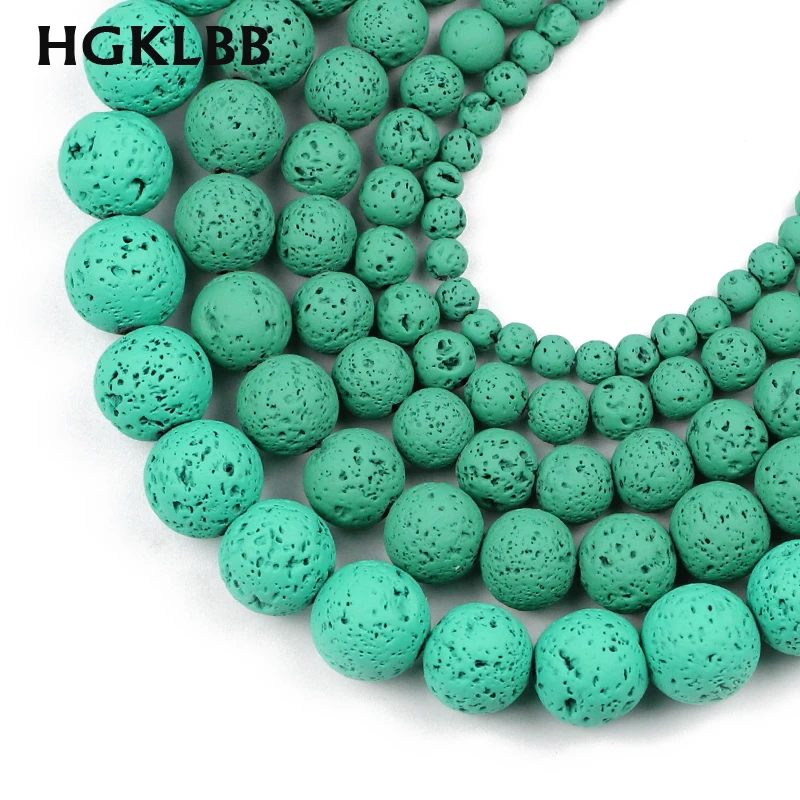 HGKLBB зеленые резиновые натуральные зеркальные круглые бусины свободные женские