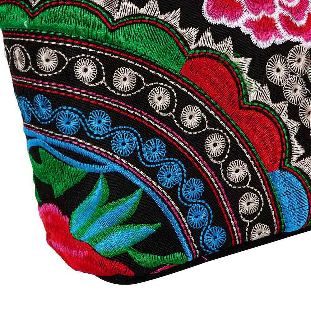 Long Wallets Luxury Purses Women Ethnic Handmade Embroidered Canvas Wristlet Clutch Vintage Purse Business CardHolder 816