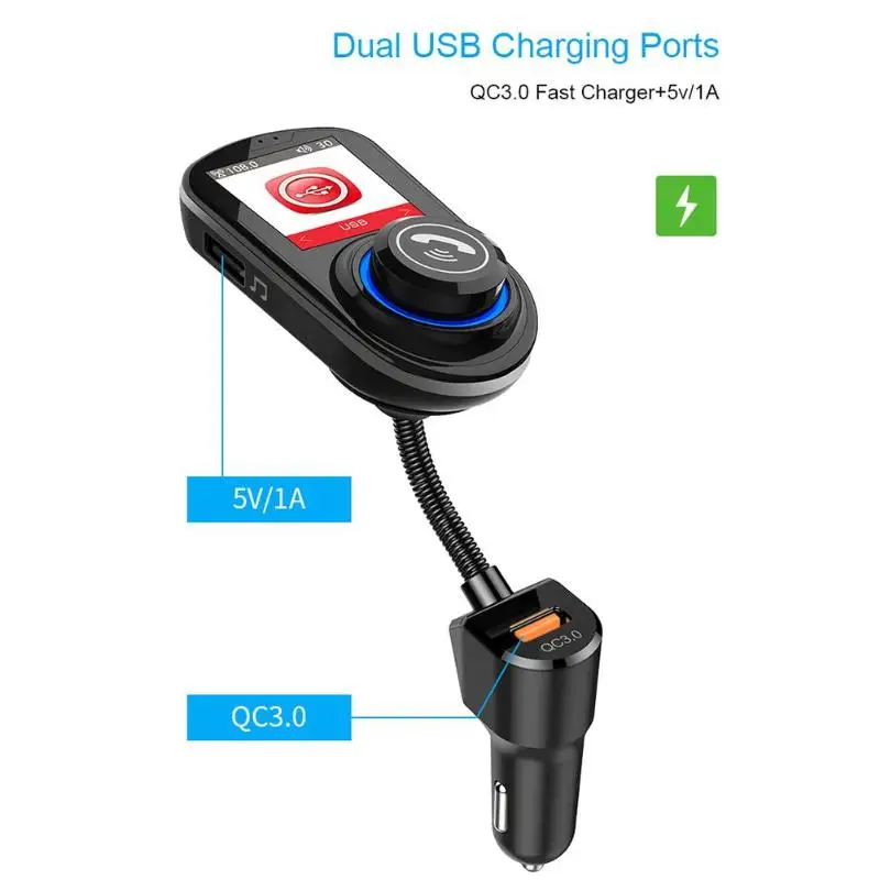 G45 Bluetooth Handsfree автомобильный комплект fm-передатчик MP3-плеер QC3.0 USB зарядное устройство