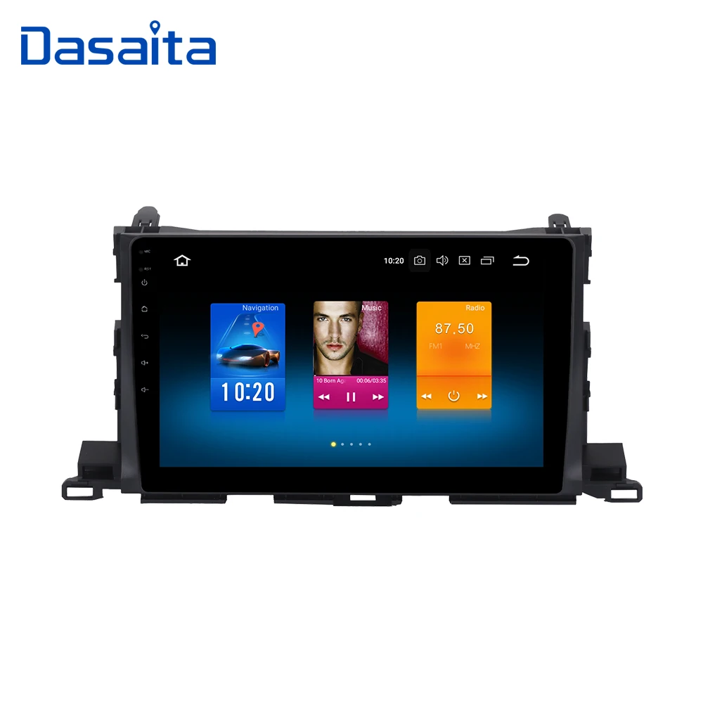 Sale Dasaita 10.2" IPS Touch screen Android 9.0 Octo Core 4GB RAM Car Multimedia for Toyota Highlander 2015 2016 GPS Navigation MP3 0