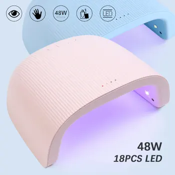 

48/36W UV Lamp Nail Dryer With 18/12 LED Curing All Gel Polish for Manicure Smart Sensor 30/60/90s Timer Nail Lamp Tools