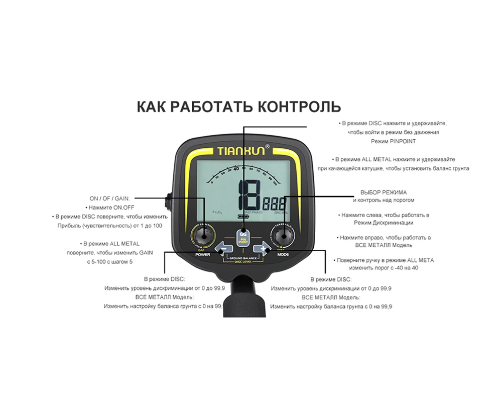 Metal Detector TX850 Detail 04-RU
