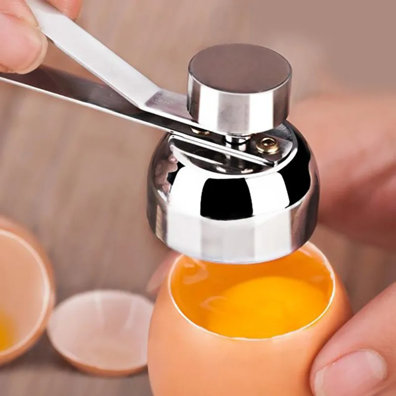 

Stainless Steel Boiled Egg Topper Shell Cutter Knocker Raw Egg Cracker Separator Egg Opener Kitchen Gadgets