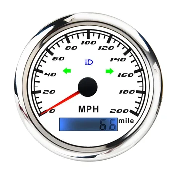 

MPH 200 85mm Marine Boat Tachometer Gauge Tacho Meter LCD Hourmeter White
