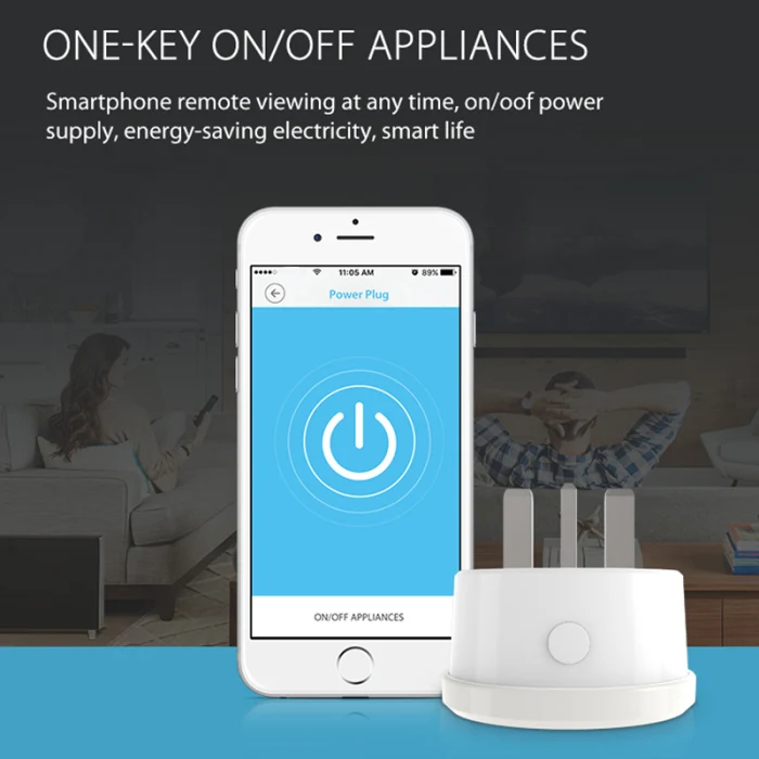 WiFi UK Smart разъём ПДУ 2,4 ГГц один ключ подключить вилку и играть для умного дома AS99