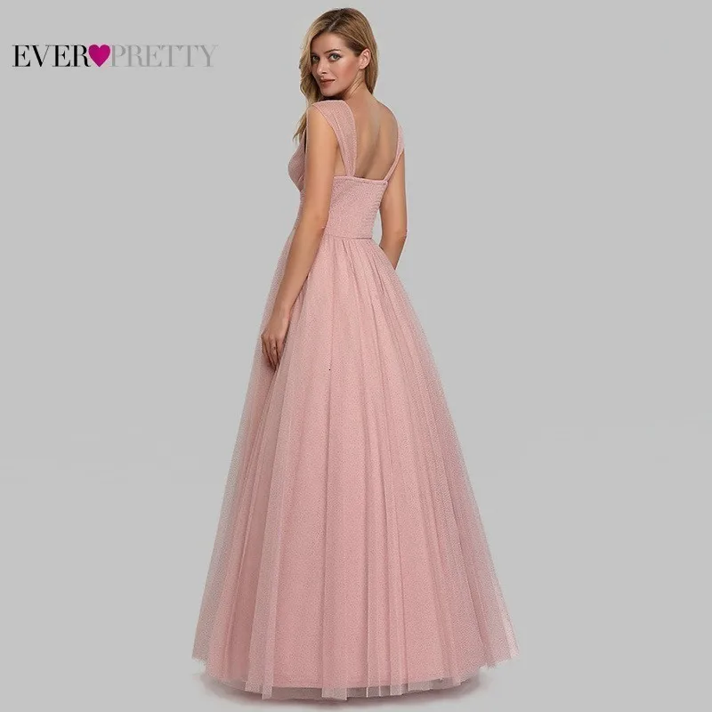 Элегантные розовые платья подружки невесты, Длинные Красивые трапециевидные платья без рукавов для свадебной вечеринки, vestido de festa Longo