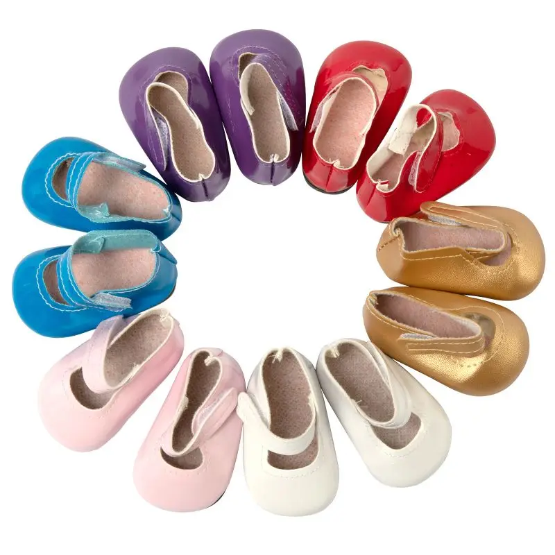 

Fashion Leather Shoes For 43cm Born Baby Dolls 17 inch Reborn Baby Dolls Shoes