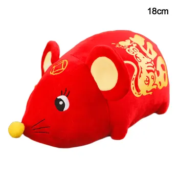

2020 Rat Year Doll Plush Toy Kawaii Mascot Rat Plush Mouse in Tang Suit Soft Toys Chinese New Year Party Decoration Gift
