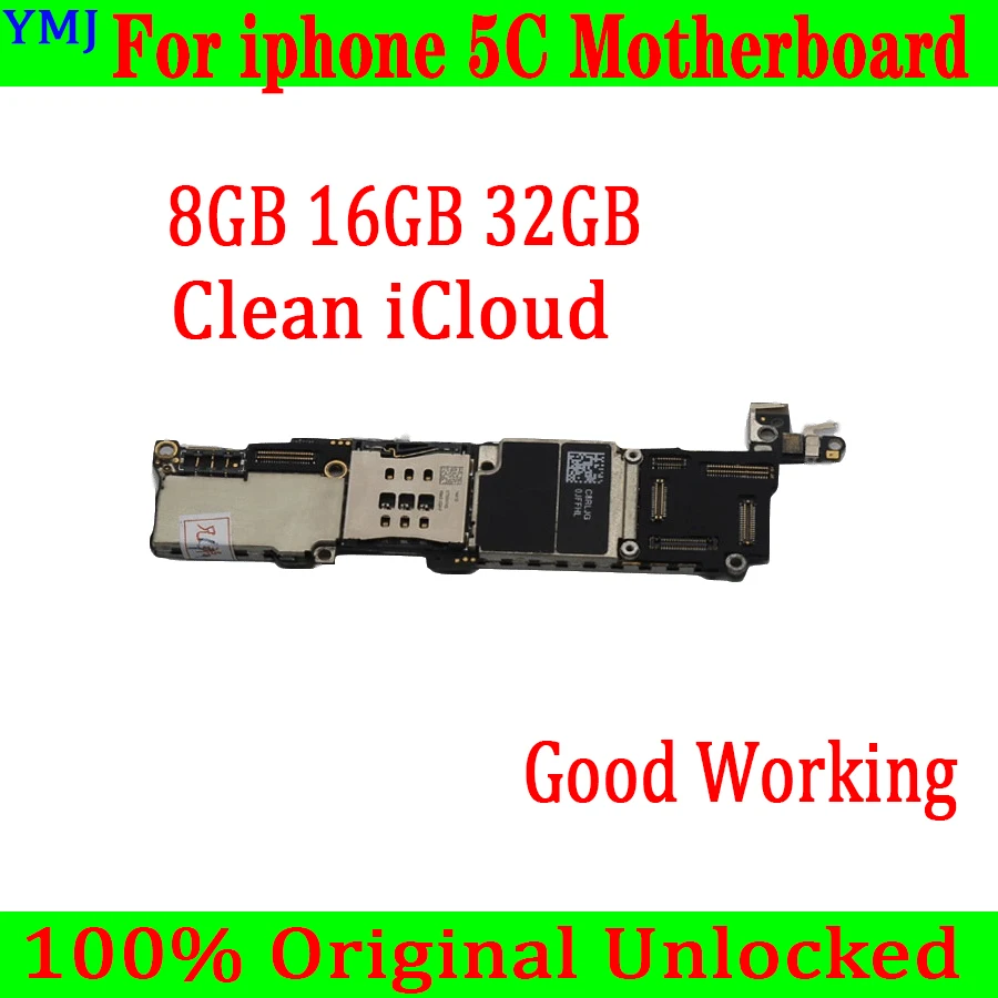Оригинальная разблокированная материнская плата для iphone 5C с системой ОС, бесплатный iCloud для iphone 5C материнская плата с чипами 8 ГБ 16 ГБ 32 ГБ
