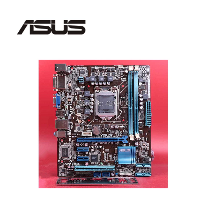 Разъем LGA 1155 для ASUS P8H61-M LE настольная материнская плата H61 i3 i5 i7 DDR3 16G б/у материнская плата