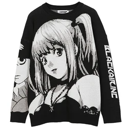 Anime Death Note Misa Amane Imitation Leather Sexy Tube Tops Sweater Uniform Outfit Anime Cosplay Costumes Loose sweater suits