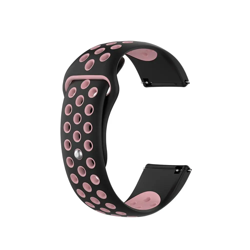black pink Двухцветный силиконовый ремешок для часов для Fitbit Versa 2 спортивный ремешок для fitbit versa lite/versa браслеты 10 цветов - Цвет: black pink