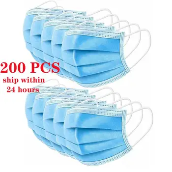 

Anti-Pollution 3 Laye Mask dust protective mask Disposable Face Masks Elastic Ear Loop Disposable Dust Filter Safety Masks ffp3