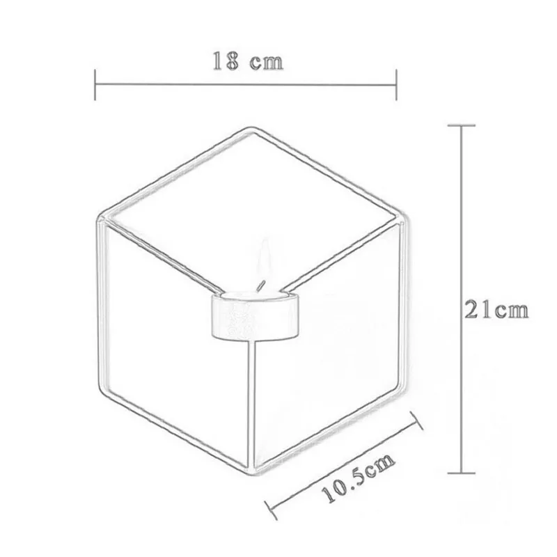 3D геометрический подсвечник металлический настенный подсвечник в скандинавском стиле бра домашний декор для ресторана в спальню уникальный элегантный