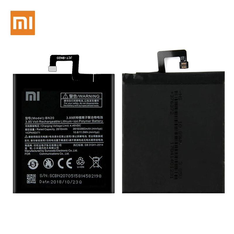 Аккумулятор BN20 для Xiaomi mi 5C M5C 2810/2860mAh подлинный Xiao mi Перезаряжаемый Аккумулятор Akku+ Бесплатные инструменты
