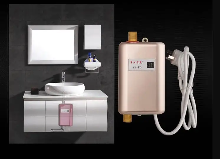 3800 Вт Электрический водонагреватель мгновенный Tankless водонагреватель 110 В/220 В 3,8 кВт температурный дисплей нагревательный душ Универсальный