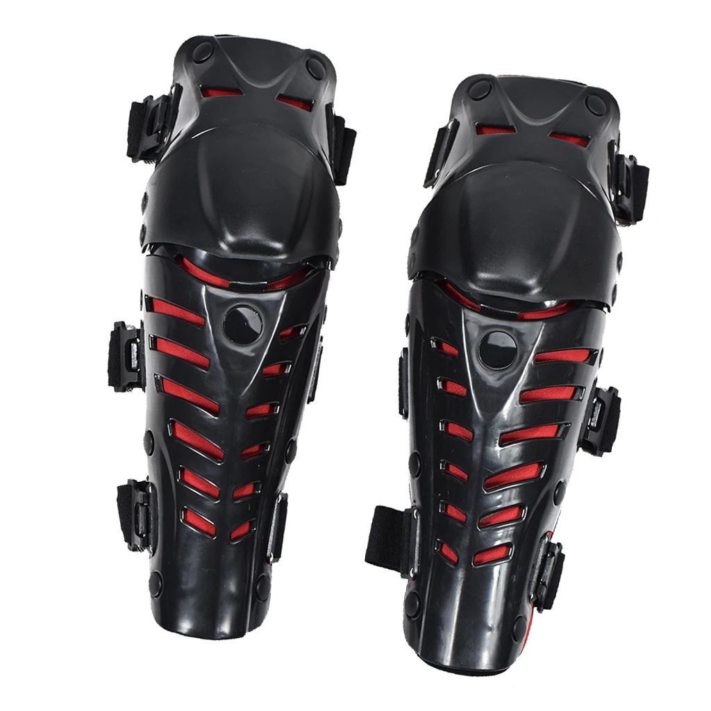 Pair Motorcycle Motocross Cycling Knee Pads Protector Guard Gear Red