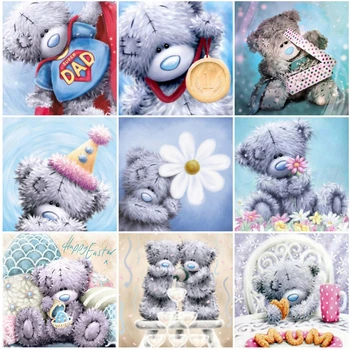 

EverShine 5D Diamond Painting Bear Cross Stitch Diamond Embroidery Cartoon Full Square Beaded Mosaic Kids Handmade Gifts