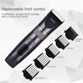 

Hair Trimmer Titanium Ceramic Blade Razor Clipper Rechargeable Beard Trimmer Shaver Electric Haircutting Barbe LED Display