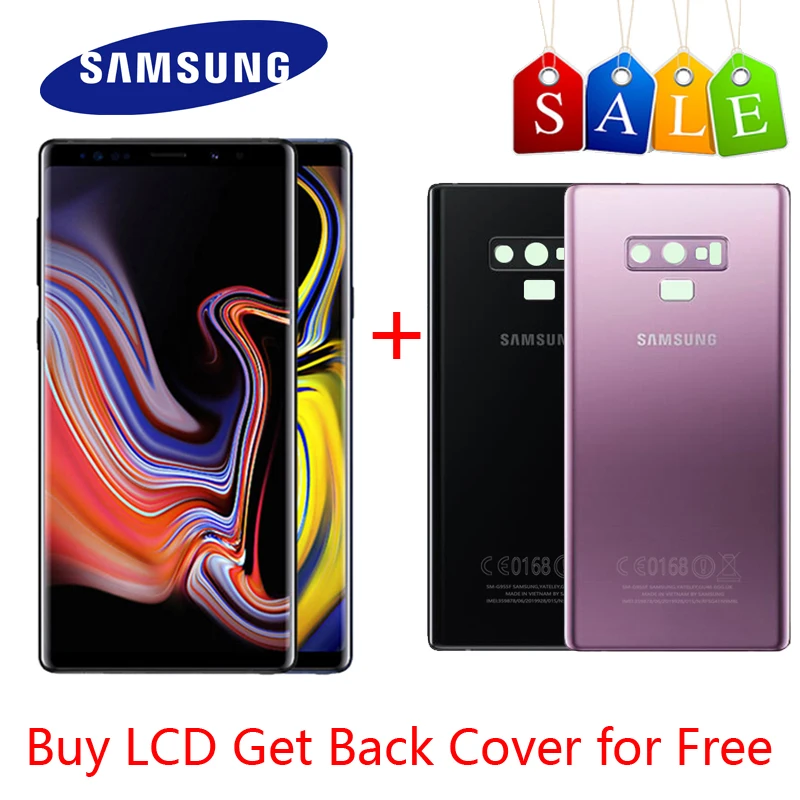Super AMOLED ЖК дисплей для SAMSUNG Galaxy Note 9 сенсорный экран N960D N960F с крышкой аккумулятора