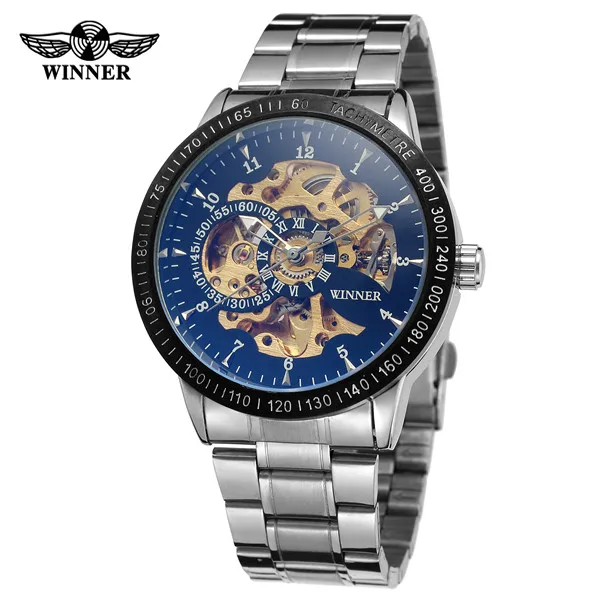 

Winner Retro Classic Scale Black Case Small Dial Design Relogio Masculino Mens Automatic Watches Top Brand Luxury Wrist Watch