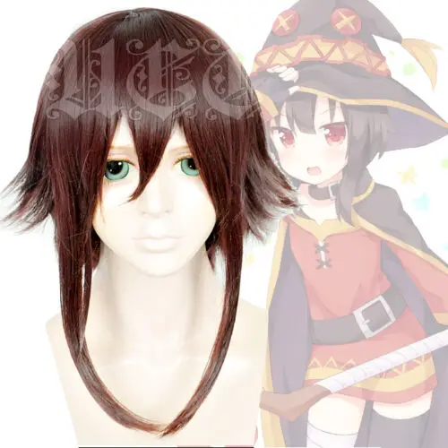 KonoSuba God's Blessing On This Wonderful World Megumin Brown Fluffy Cosplay Wig | Тематическая одежда и униформа