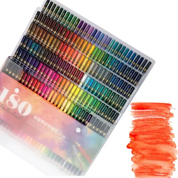 

120/180 Coloring Pencil for Drawing Watercolor Colored Pencils with Case Water Color Pencil Set for Artist Art Supplies