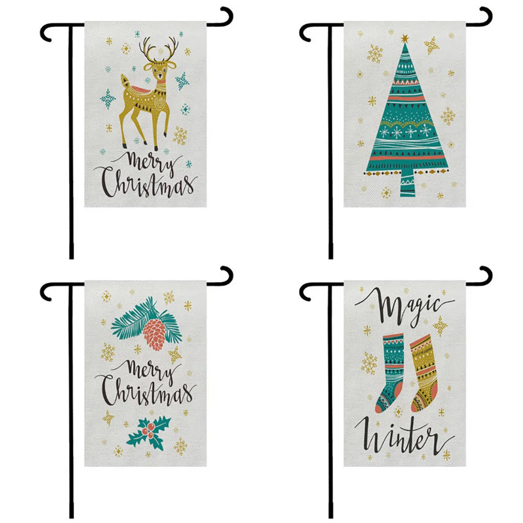 Baby It'S Cold Outside Christmas Garden Flag Decorative Xmas Outdoor Sign Buffalo Check Plaid Burlap House Yard 2021 | Дом и сад