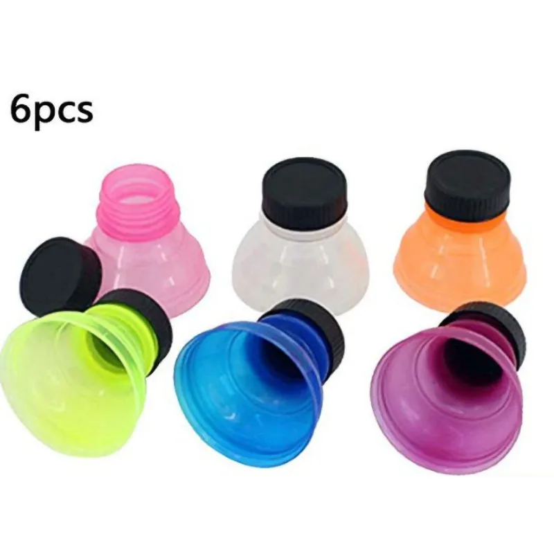 

6pcs Creative Bottle Caps Beverage Dust Seal Cover Reusable Bottle Sealing Cap Snap On Can Convert Soda For Cool Coke Lid HF