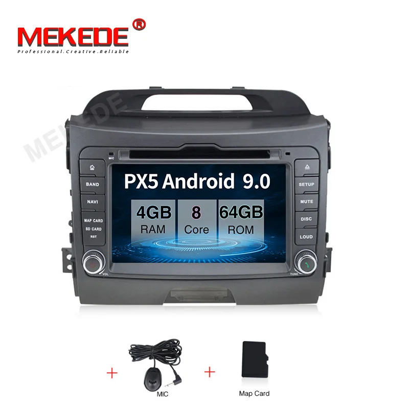 PX5 android 9,0 4 Гб+ 64 Гб Автомобильная Радио gps навигация для KIA sportage 2011 2012 2013 головное устройство gps навигация WiFi BT navi - Цвет: octa cores