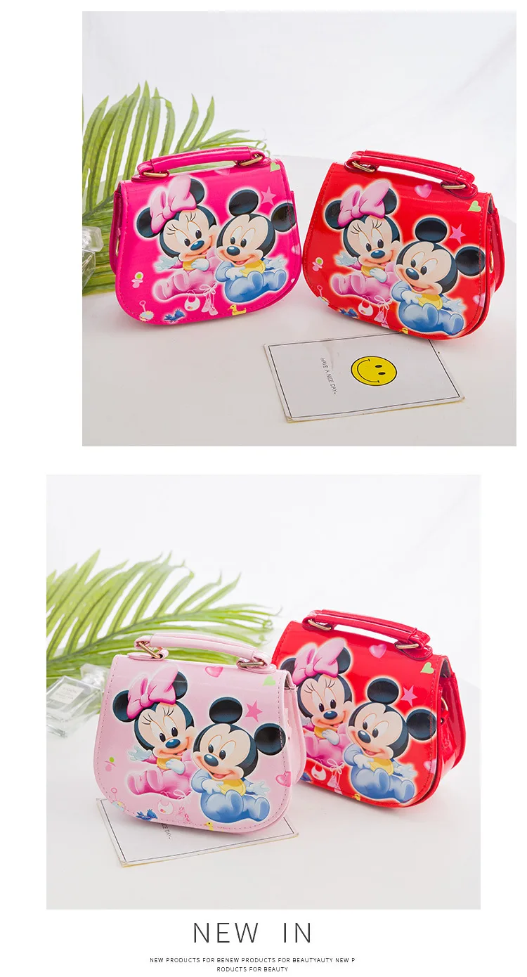 Disney милая девочка Микки Минни сумка на плечо PU дети мультфильм сумки для девочек