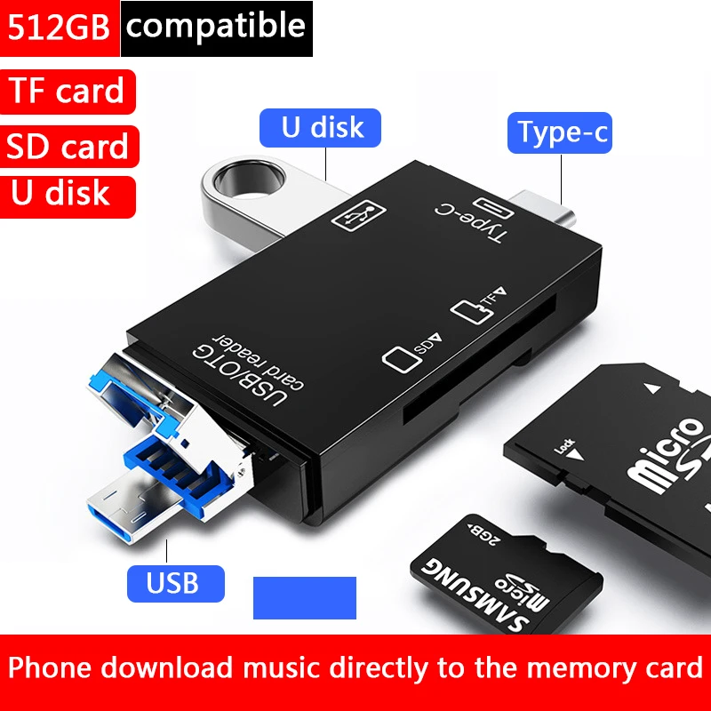Многофункциональный кардридер USB 2.0 для Micro SD TF флэш-памяти на два слота