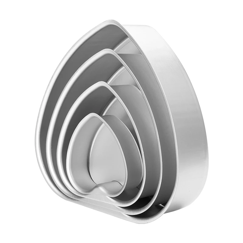 Форма для торта в форме сердца со съемным дном из анодированного алюминия